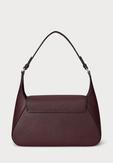 RALPH LAUREN Crosshatch Medium Schylar Shoulder Bag Handbag Dark Garnet Dark Garnet 431969364-007 &mdash; фото 2 из 5