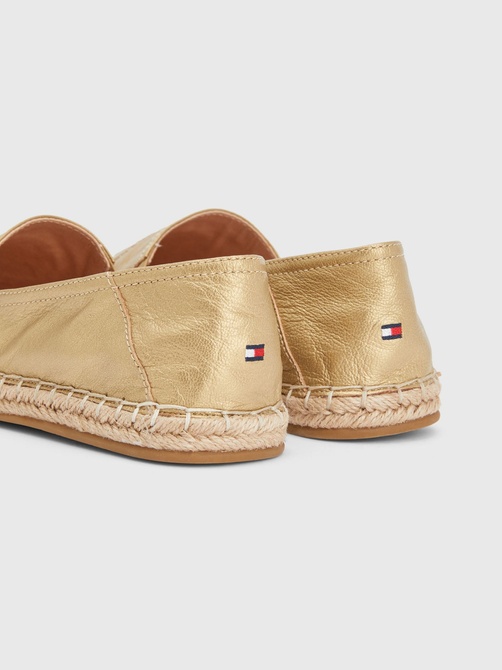 Metallic Leather Slip-On Espadrille LIGHT GOLD TOMMY HILFIGER — Фото, Картинка BAG❤BAG Купить оригинал Украина, Киев, Житомир, Львов, Одесса ❤bag-bag.com.ua