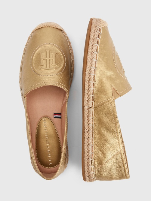 Metallic Leather Slip-On Espadrille LIGHT GOLD TOMMY HILFIGER — Фото, Картинка BAG❤BAG Придбати оригінал Україна, Київ, Житомир, Львів, Одеса ❤bag-bag.com.ua