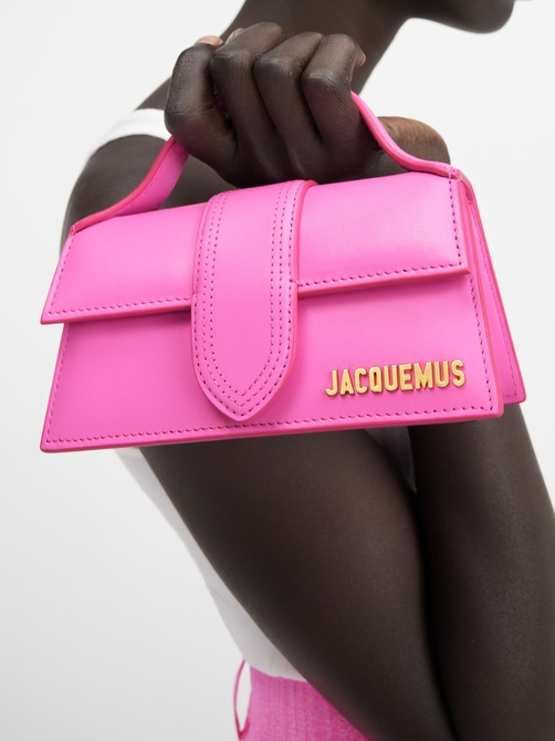 Le Bambino — Small flap bag Neon Pink Jacquemus — Фото, Картинка BAG❤BAG Купить оригинал Украина, Киев, Житомир, Львов, Одесса ❤bag-bag.com.ua