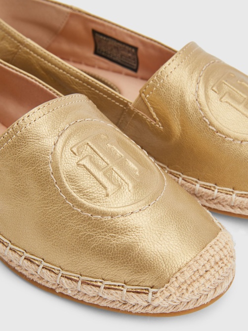 Metallic Leather Slip-On Espadrille LIGHT GOLD TOMMY HILFIGER — Фото, Картинка BAG❤BAG Придбати оригінал Україна, Київ, Житомир, Львів, Одеса ❤bag-bag.com.ua