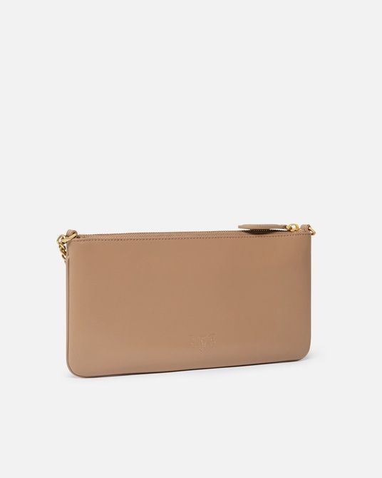Pinko Horizontal Flat Bag in leather Beige 102747A0F1-D01Q &mdash; фото 2 з 6