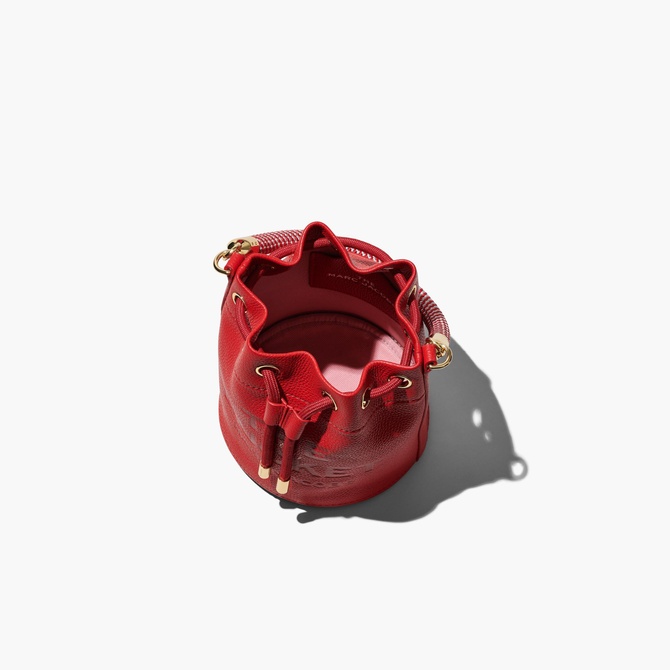 The Leather Bucket Bag TRUE RED MARC JACOBS — Фото, Картинка BAG❤BAG Придбати оригінал Україна, Київ, Житомир, Львів, Одеса ❤bag-bag.com.ua