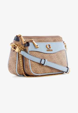Guess Nell Mini Double Pouch Bag Brown