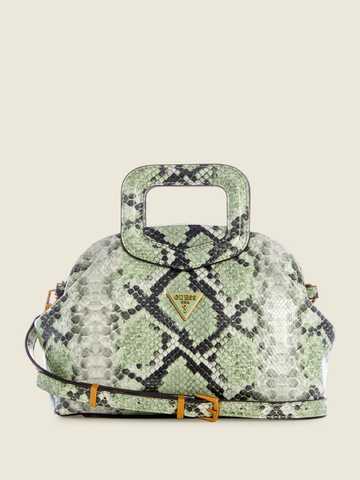 GUESS® ᐉ Errin Snakeskin Small Frame Clutch 【Sea spray】 Цена 4