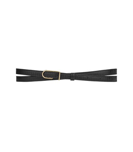 Thin Umi Belt Black lizard print Polene — Фото, Картинка BAG❤BAG Купить оригинал Украина, Киев, Житомир, Львов, Одесса ❤bag-bag.com.ua