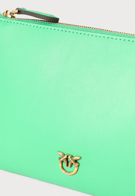 Pinko Flat Horizontal Mini Cross Body Bag Verde Isola / Antique Gold-Coloured 104277A0F1-U59Q &mdash; фото 4 з 4