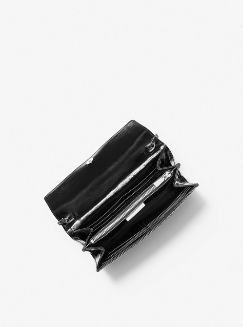 Monogramme Quilted Leather Clutch BLACK MICHAEL KORS — Фото, Картинка BAG❤BAG Купить оригинал Украина, Киев, Житомир, Львов, Одесса ❤bag-bag.com.ua