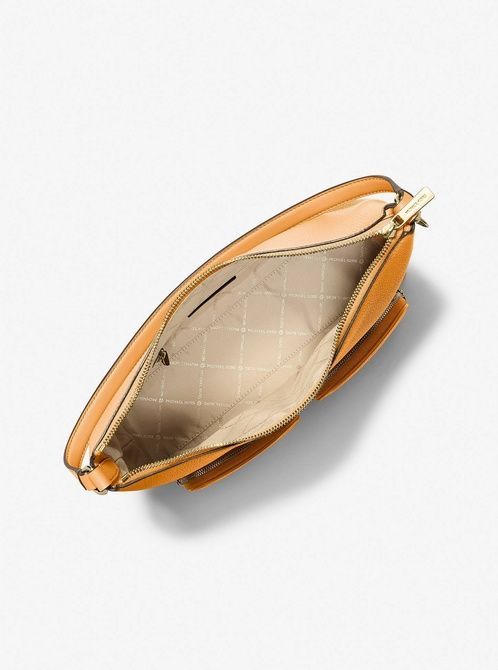 MICHAEL KORS Merritt Large Pebbled Leather Cargo Shoulder Bag RADIANT ORANGE 35S6G0WL3L &mdash; фото 2 из 3