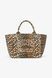GANNI Leopard Medium Tote ALMOND MILK B211006085900 &mdash; фото 1 из 4