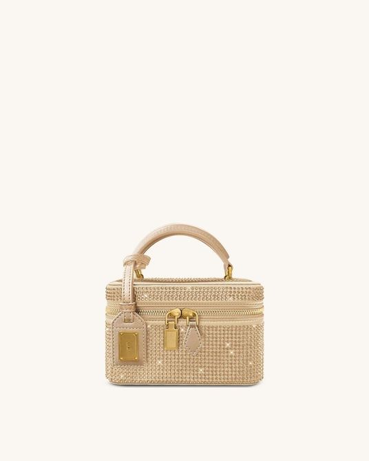 JW PEI Cleo Artificial Crystal Box Shape Top Handle Bag CHAMPAGNE BG131441JWP &mdash; фото 7 из 11