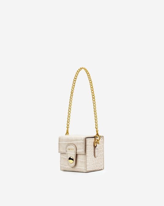JW PEI Square Mini Box Ivory Croc BG61081JWP &mdash; фото 6 из 8
