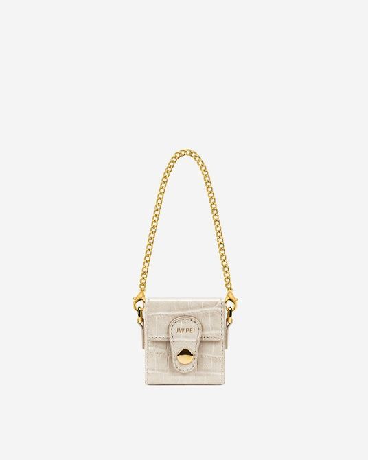 JW PEI Square Mini Box Ivory Croc BG61081JWP &mdash; фото 5 из 8