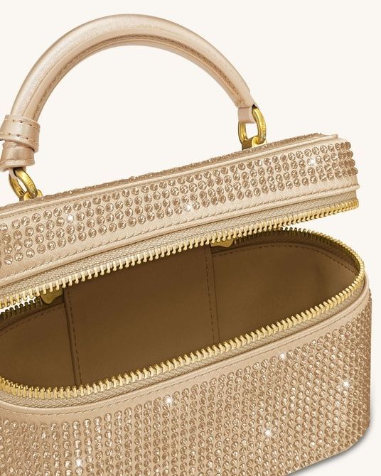 JW PEI Cleo Artificial Crystal Box Shape Top Handle Bag CHAMPAGNE BG131441JWP &mdash; фото 6 из 11