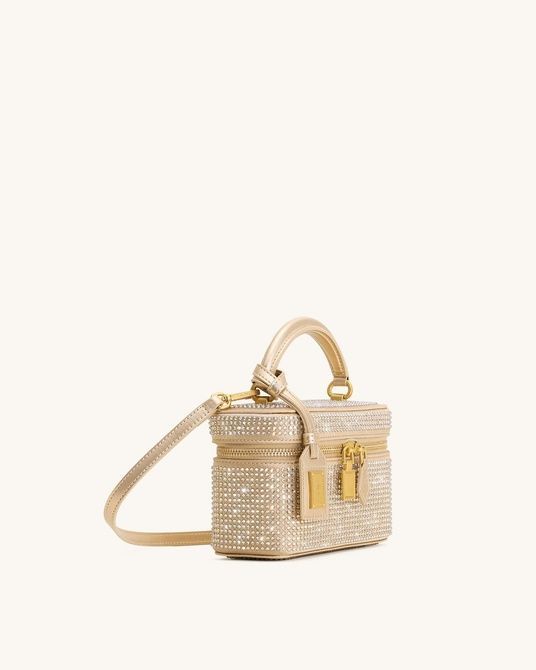 JW PEI Cleo Artificial Crystal Box Shape Top Handle Bag CHAMPAGNE BG131441JWP &mdash; фото 18 из 20