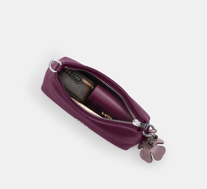 COACH Laurel Small Shoulder Bag With Flower Charm SILVER CCF15 &mdash; фото 7 из 9