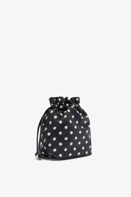 GANNI Printed Bou Bucket Pouch with Dots BLACK B301006809900 &mdash; фото 2 из 4
