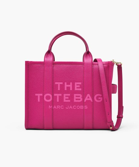 The Leather Medium Tote Bag Lipstick pink MARC JACOBS — Фото, Картинка BAG❤BAG Купить оригинал Украина, Киев, Житомир, Львов, Одесса ❤bag-bag.com.ua