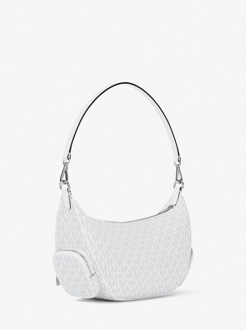 MICHAEL KORS Merritt Medium Signature Logo Convertible Shoulder Bag OPTIC WHITE 35R6S0WS8B &mdash; фото 5 из 5