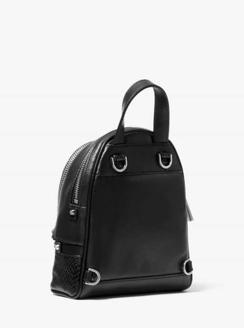 Rhea Mini Python-Embossed Leather Backpack BLACK MICHAEL KORS — Фото, Картинка BAG❤BAG Купить оригинал Украина, Киев, Житомир, Львов, Одесса ❤bag-bag.com.ua
