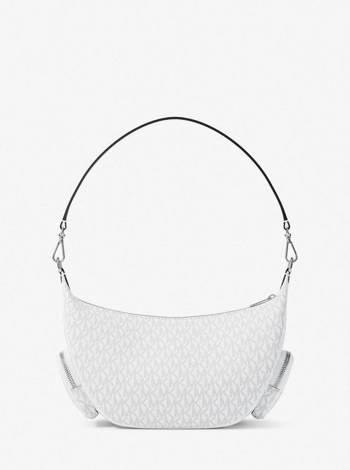MICHAEL KORS Merritt Medium Signature Logo Convertible Shoulder Bag OPTIC WHITE 35R6S0WS8B &mdash; фото 3 из 5
