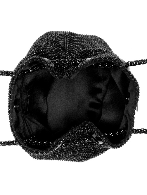 Lua Rhinestone Mesh Mini Pouch Bag BLACK GUESS — Фото, Картинка BAG❤BAG Купить оригинал Украина, Киев, Житомир, Львов, Одесса ❤bag-bag.com.ua
