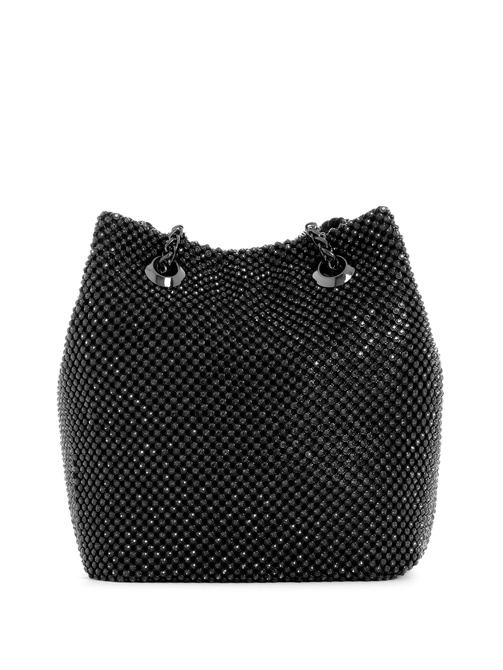 Lua Rhinestone Mesh Mini Pouch Bag BLACK GUESS — Фото, Картинка BAG❤BAG Купить оригинал Украина, Киев, Житомир, Львов, Одесса ❤bag-bag.com.ua