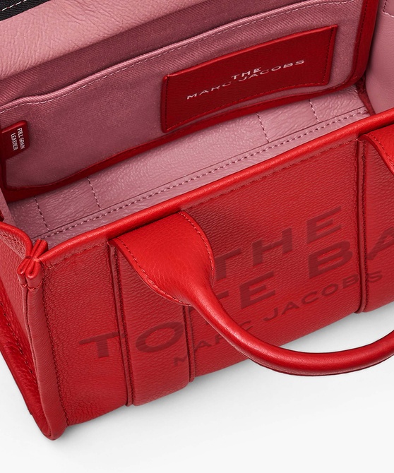 The Leather Small Tote Bag TRUE RED MARC JACOBS — Фото, Картинка BAG❤BAG Купить оригинал Украина, Киев, Житомир, Львов, Одесса ❤bag-bag.com.ua
