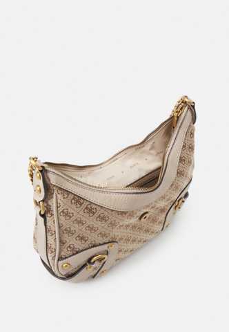 GUESS® ᐉ GLOSS VINTAGE HOBO - Handbag 【Latte logo / Nude】 Цена