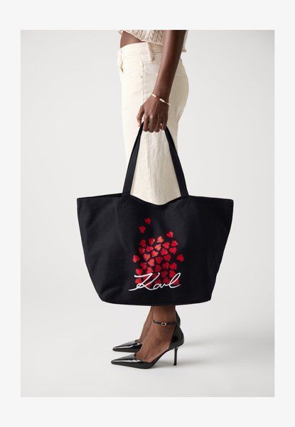 KARL LAGERFELD Hearts Tote Bag Black BLACK A3W50111 &mdash; фото 1 из 5