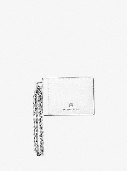 Small Pebbled Leather Chain Card Case OPTIC WHITE MICHAEL KORS — Фото, Картинка BAG❤BAG Купить оригинал Украина, Киев, Житомир, Львов, Одесса ❤bag-bag.com.ua