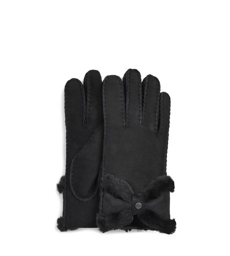 Sheepskin Turned Bow Glove BLACK UGG — Фото, Картинка BAG❤BAG Купить оригинал Украина, Киев, Житомир, Львов, Одесса ❤bag-bag.com.ua