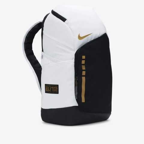 （タグ付き）Nike Hoops Elite Backpack32L ᐉ Nike Hoops Elite Backpack (32L) White / Black / Metallic gold