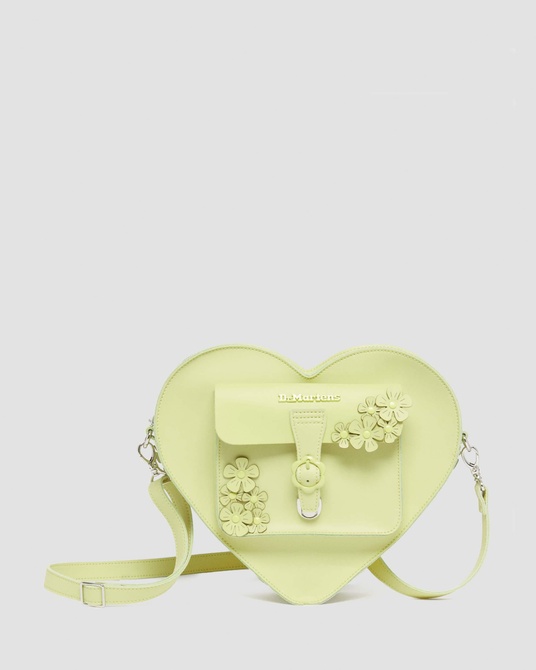 Heart Shaped Leather Backpack Lime Green Kiev Dr. Martens — Фото, Картинка BAG❤BAG Купить оригинал Украина, Киев, Житомир, Львов, Одесса ❤bag-bag.com.ua