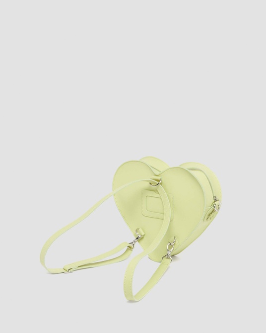 Heart Shaped Leather Backpack Lime Green Kiev Dr. Martens — Фото, Картинка BAG❤BAG Купить оригинал Украина, Киев, Житомир, Львов, Одесса ❤bag-bag.com.ua