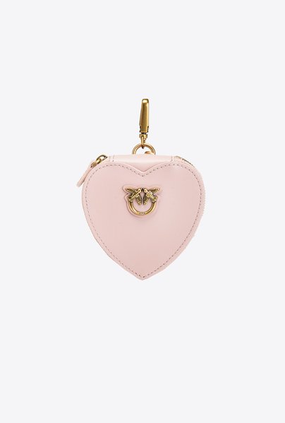 Heart-shaped charm with mirror Pink dusty pink antique gold Pinko — Фото, Картинка BAG❤BAG Купить оригинал Украина, Киев, Житомир, Львов, Одесса ❤bag-bag.com.ua