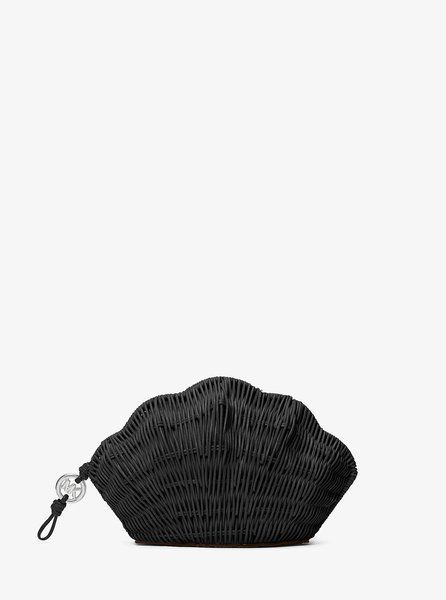 MICHAEL KORS Shelly Rattan Clutch BLACK 30S6S16C5W &mdash; фото 1 из 3