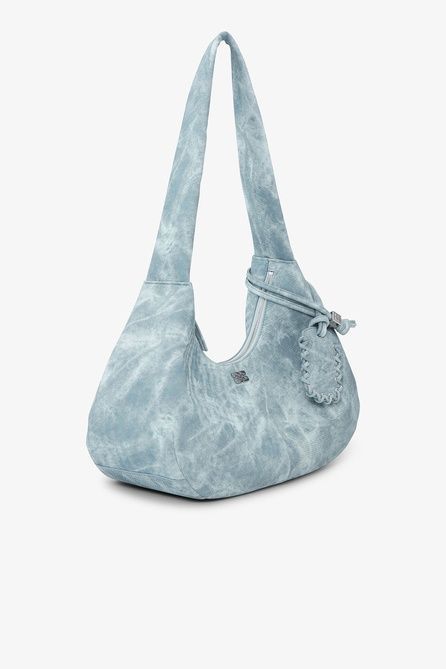 GANNI Bleached Medium Hobo Bag Celestial Blue A6866 &mdash; фото 2 из 3