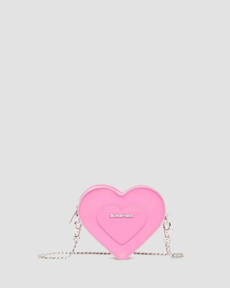Mini Heart Shaped Leather Bag Fondant Pink Kiev Dr. Martens — Фото, Картинка BAG❤BAG Купить оригинал Украина, Киев, Житомир, Львов, Одесса ❤bag-bag.com.ua