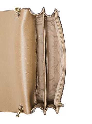 Michael Kors Daniela Large Saffiano Leather Crossbody Bag (camel
