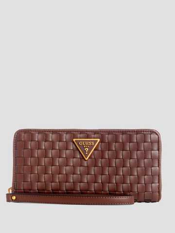 GUESS® ᐉ Lisbet Large Zip-Around Wallet 【MAHOGANY】 Цена 3 350