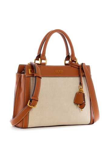 GUESS Katey Canvas Luxury Satchel