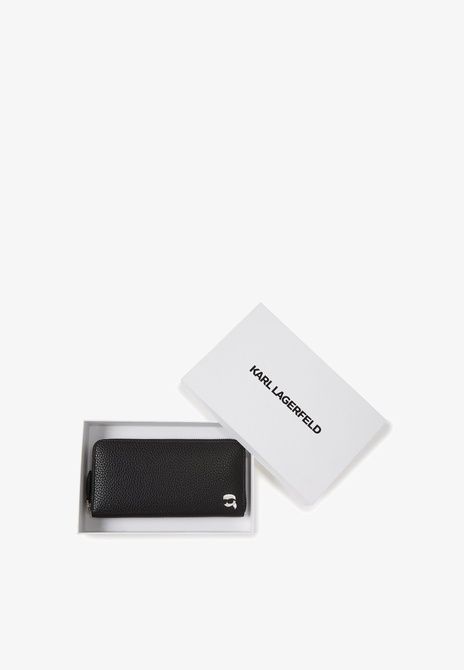 KARL LAGERFELD Ikon Pebble Pin Cont Wallet Wallet Black BLACK A4W32002-999 &mdash; фото 8 из 8