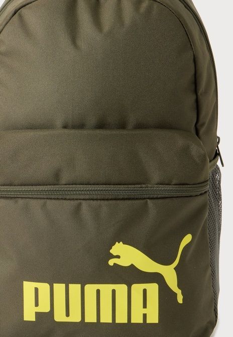 PUMA Phase Backpack Unisex Backpack Dark Olive / Yellow 91164-48 &mdash; фото 4 из 4