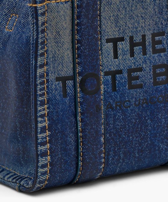 The Denim-Printed Leather Mini Tote Bag Denim MARC JACOBS — Фото, Картинка BAG❤BAG Купить оригинал Украина, Киев, Житомир, Львов, Одесса ❤bag-bag.com.ua
