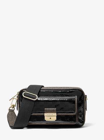 michael kors black patent leather bag