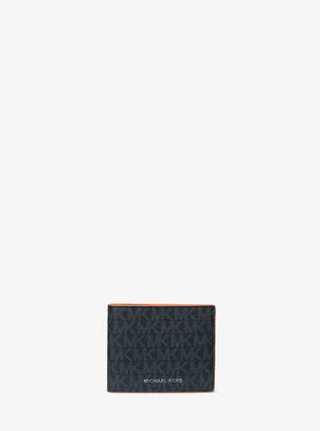 cooper logo slim billfold wallet