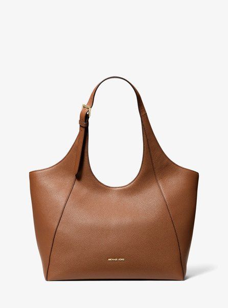 MICHAEL KORS Bernie Large Pebbled Leather Tote Bag LUGGAGE 35F6G5YT3L &mdash; фото 1 из 4