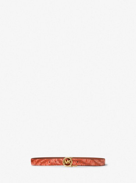 Reversible Animal Print Logo and Leather Belt DEEP ORANGE / LUGGAGE MICHAEL KORS — Фото, Картинка BAG❤BAG Купить оригинал Украина, Киев, Житомир, Львов, Одесса ❤bag-bag.com.ua