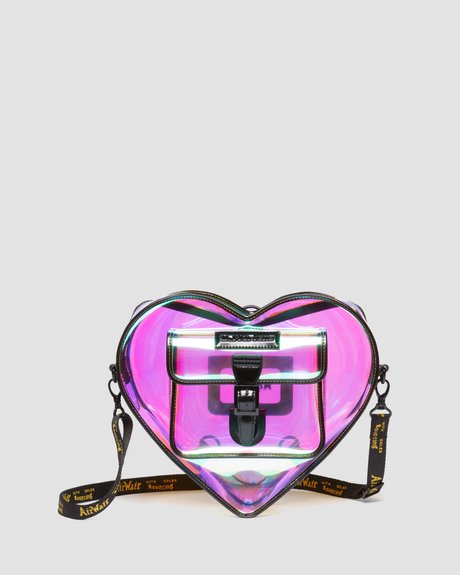 Heart Shaped Iridescent Transparent Backpack Multi / Black Dr. Martens — Фото, Картинка BAG❤BAG Купить оригинал Украина, Киев, Житомир, Львов, Одесса ❤bag-bag.com.ua